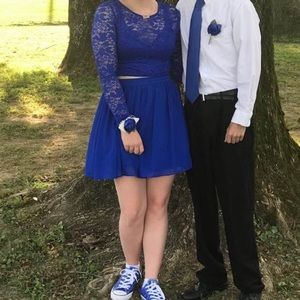 Blue two piece dress